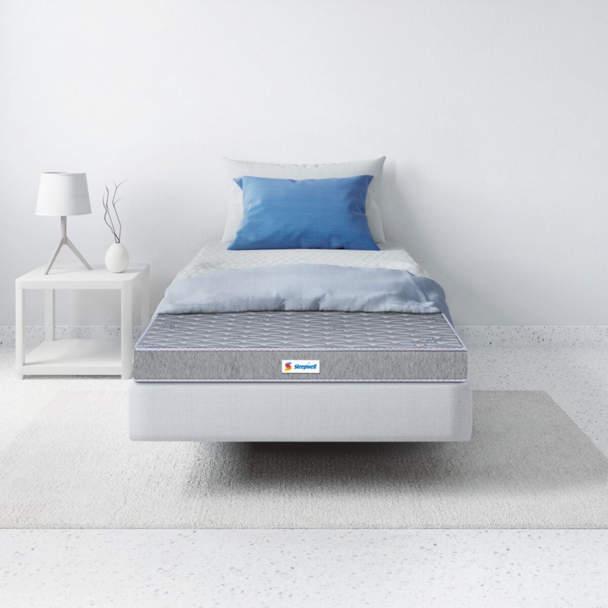 Sleepwell Durafirm 2.0 , Visco Medicated Foam , Single Bed Size , Medium Firm , Neem Fresche Technology , Anti Sag Mattress (200L x 90W x 15H cm)