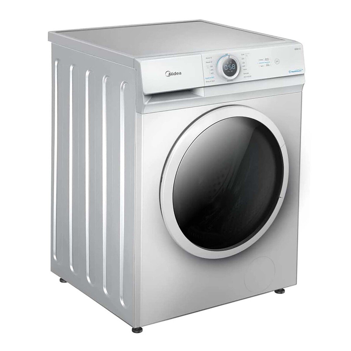 Midea Front Load Washing Machine, 7 Kg, 1400 RPM, White, MF100W70BWGCC