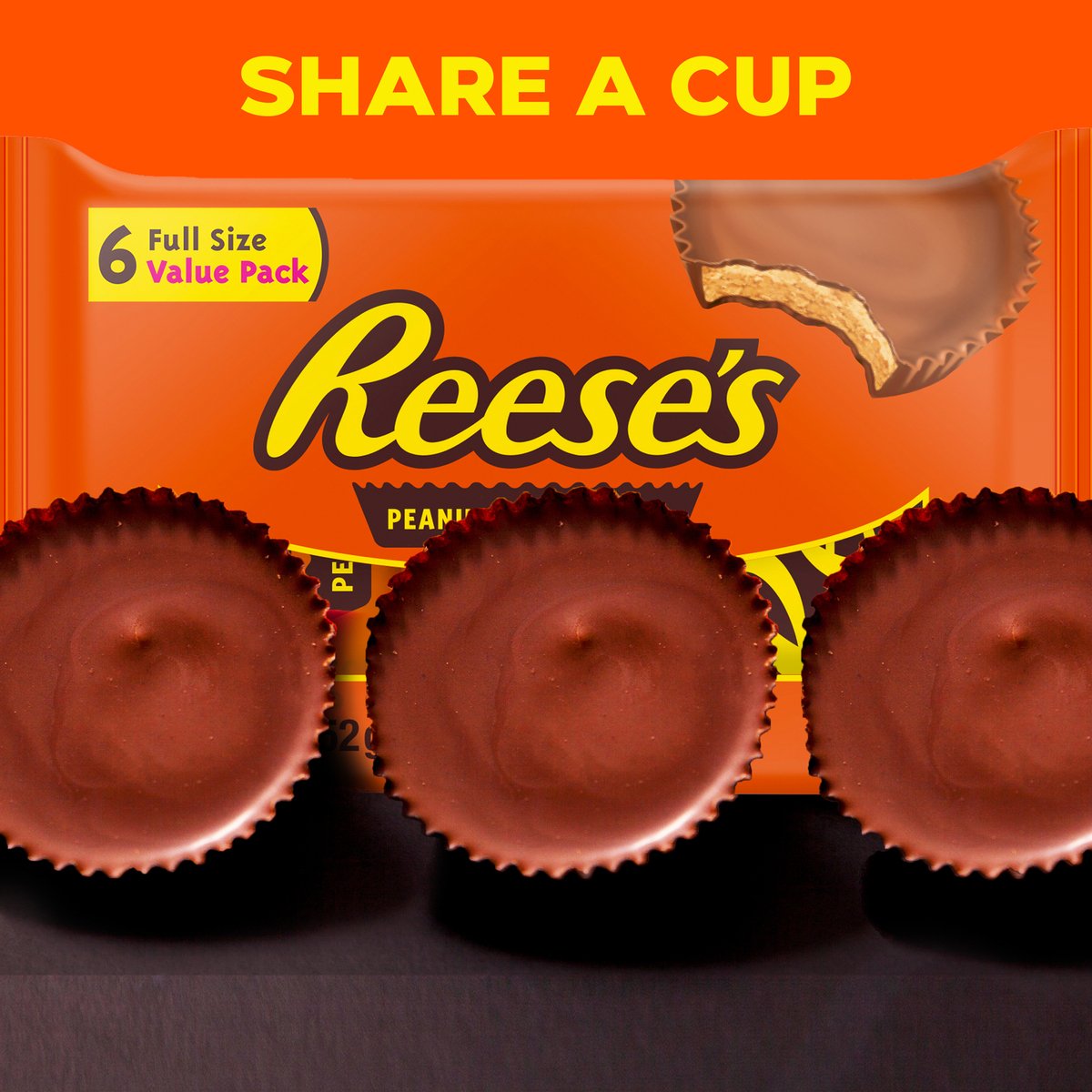 Reese's Chocolate Peanut Butter Cups 6 Pack 252 g