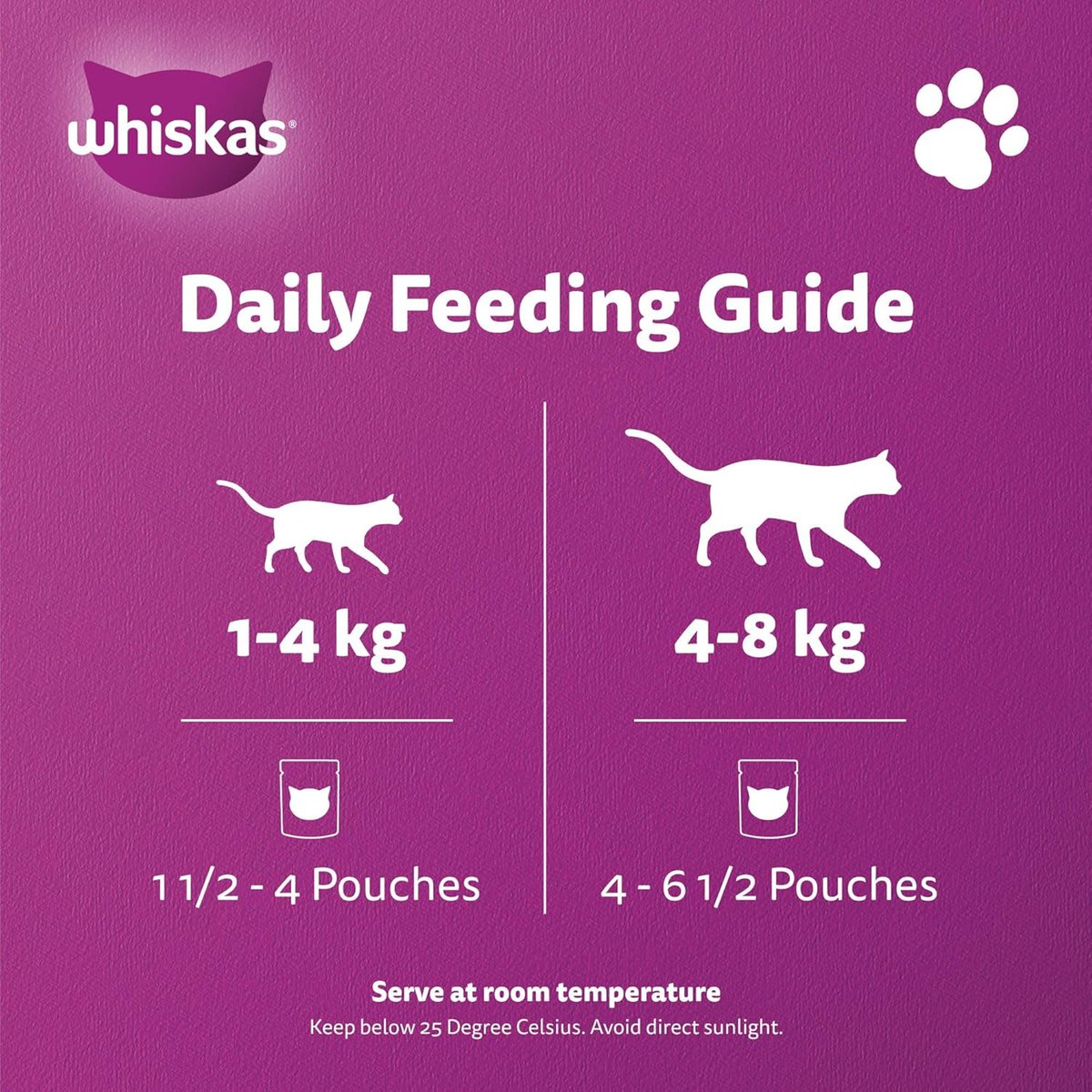 Whiskas Wet Cat Food Tuna for Adult Cats 1+ Years 4 x 80 g