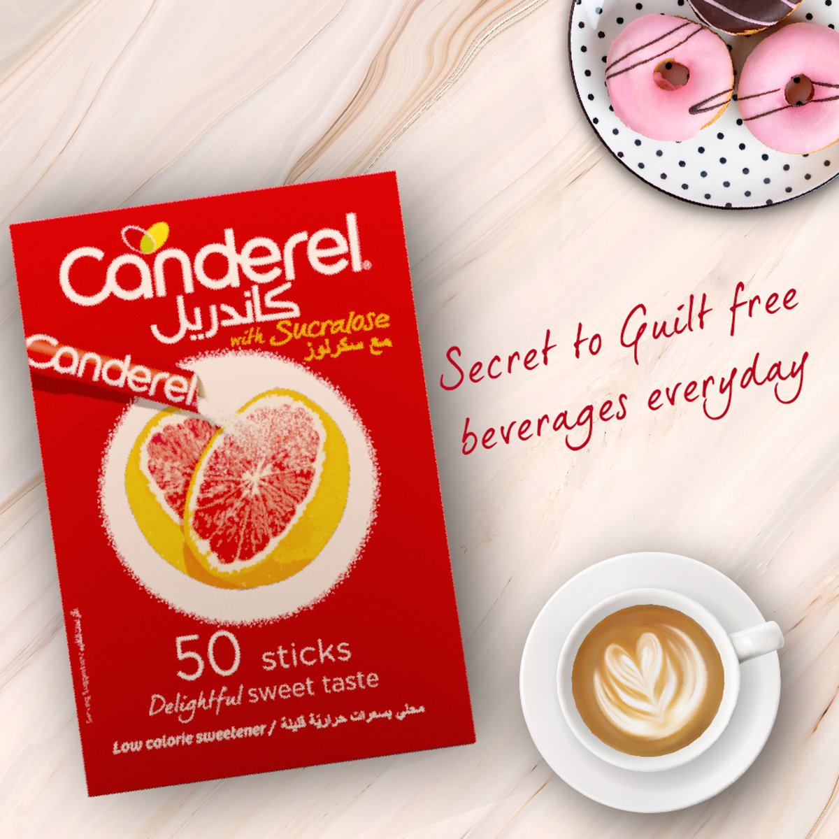 Canderel Low Calorie Sweetener Sticks With Sucralose 50 pcs