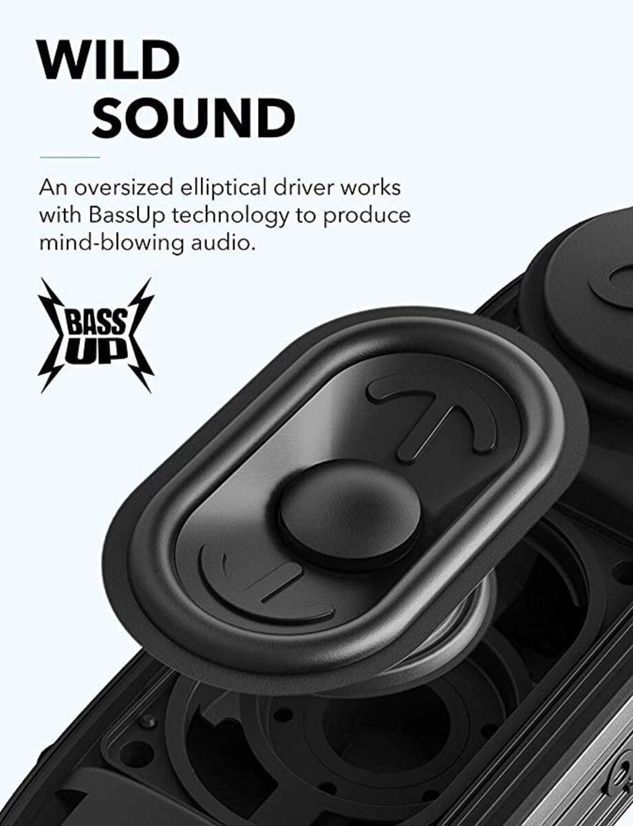 Soundcore Icon by Anker, Bluetooth Speaker, Waterproof Portable Speaker for Adventures in The City and The Wilderness, IP67 Water Resistance, 12-Hour Playtime, Built-in Mic