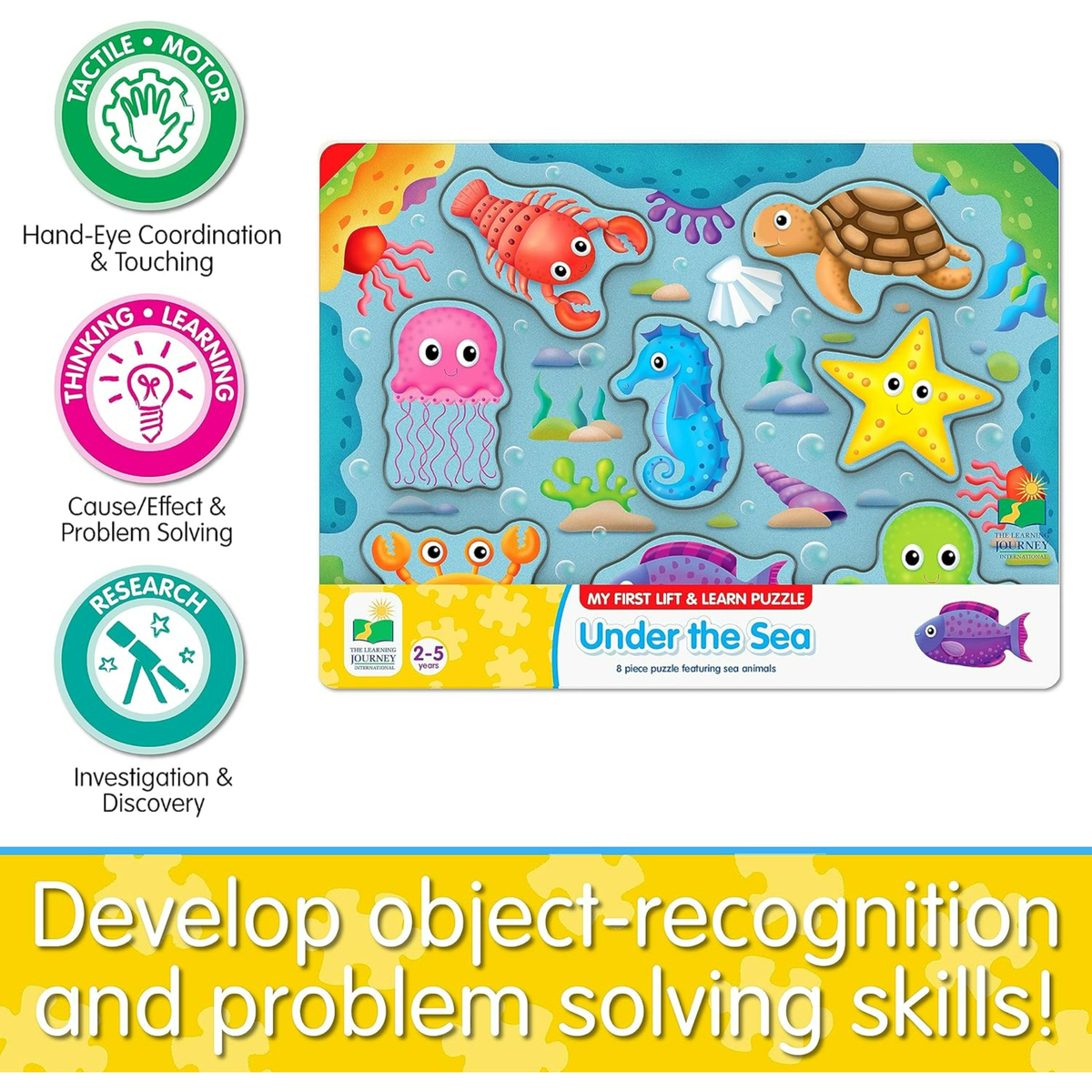 The Learning Journey My First Lift & Learn Under the Sea Puzzle, 8 pcs, Assorted, 285329