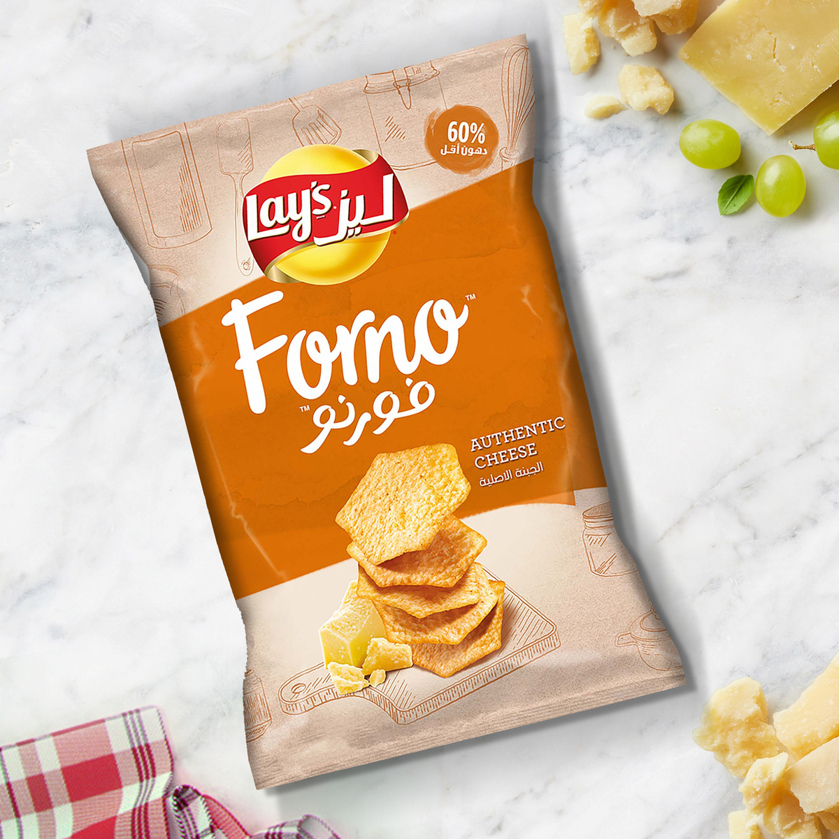 Lay's Forno Authentic Cheese Potato Chips 40 g