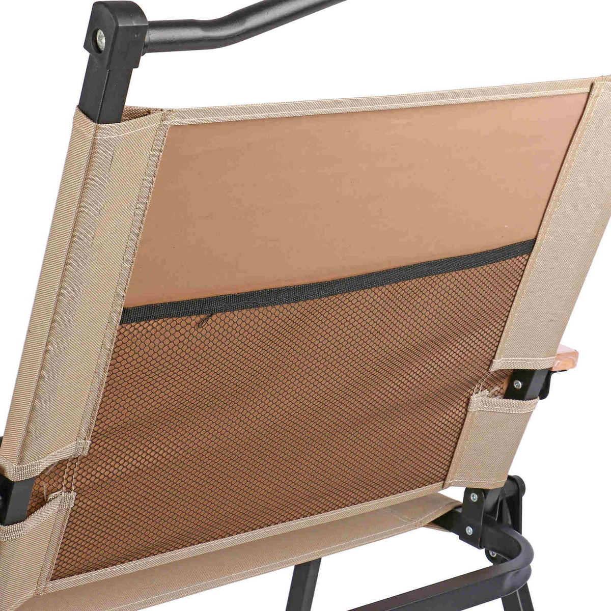 Campmate Foldable Camping Chair with Wooden Armrest, 54 x 7 x 65 cm, CM-7876