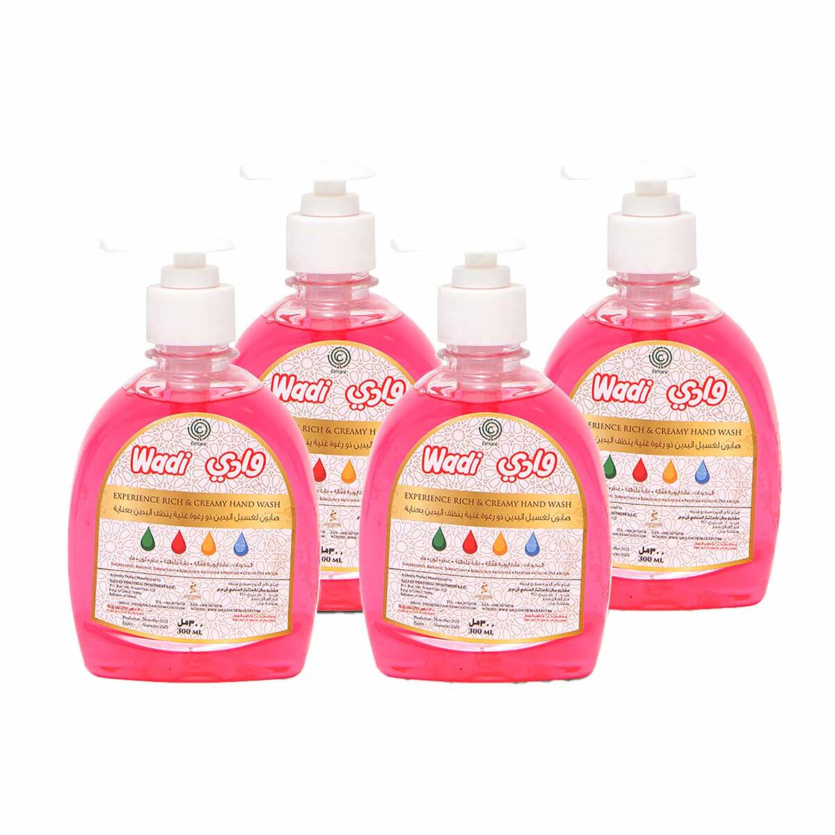 Wadi Hand Wash Assorted Value Pack 4 x 300 ml