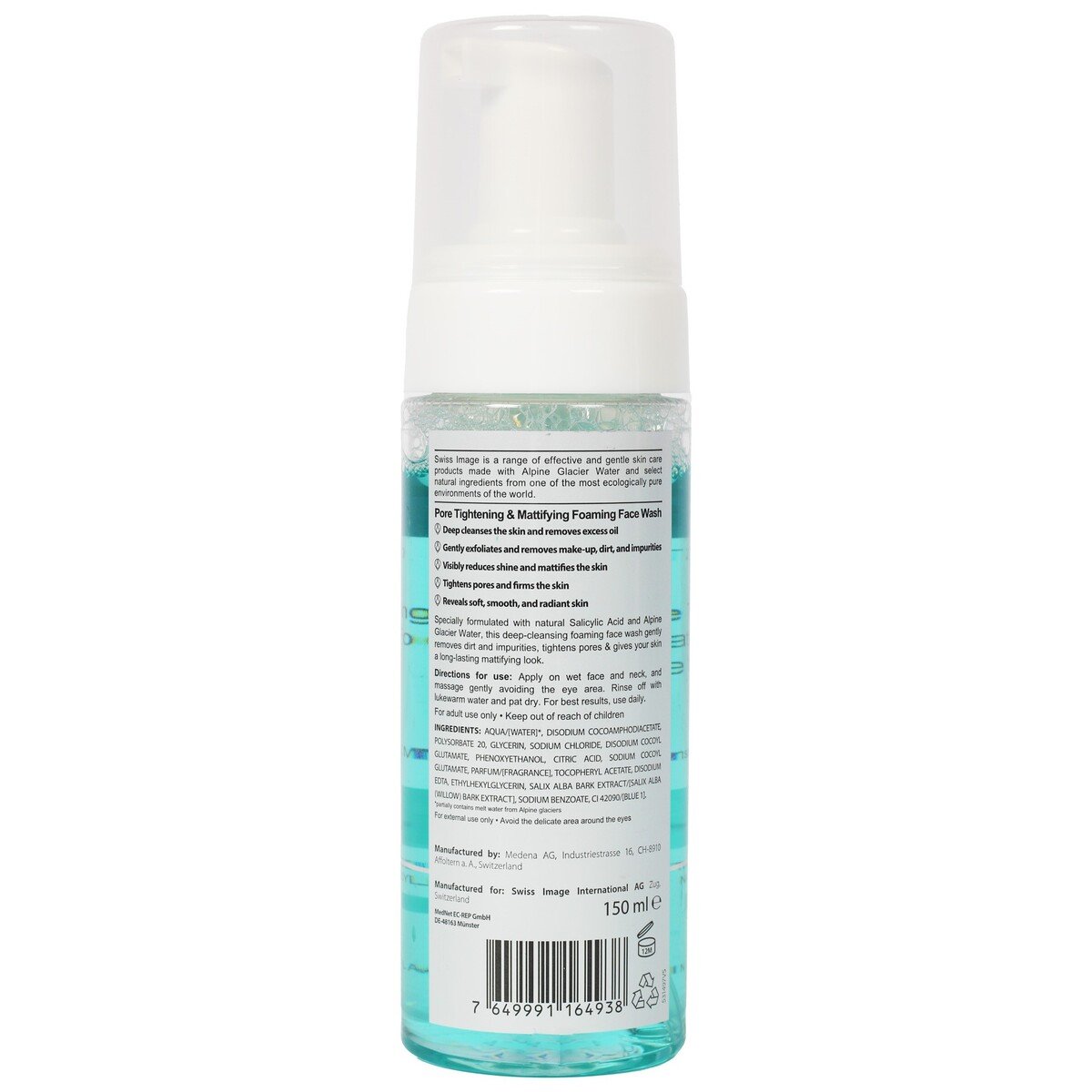 Swiss Image Pore Tightening & Mattifying Foaming Face Wash 150 ml