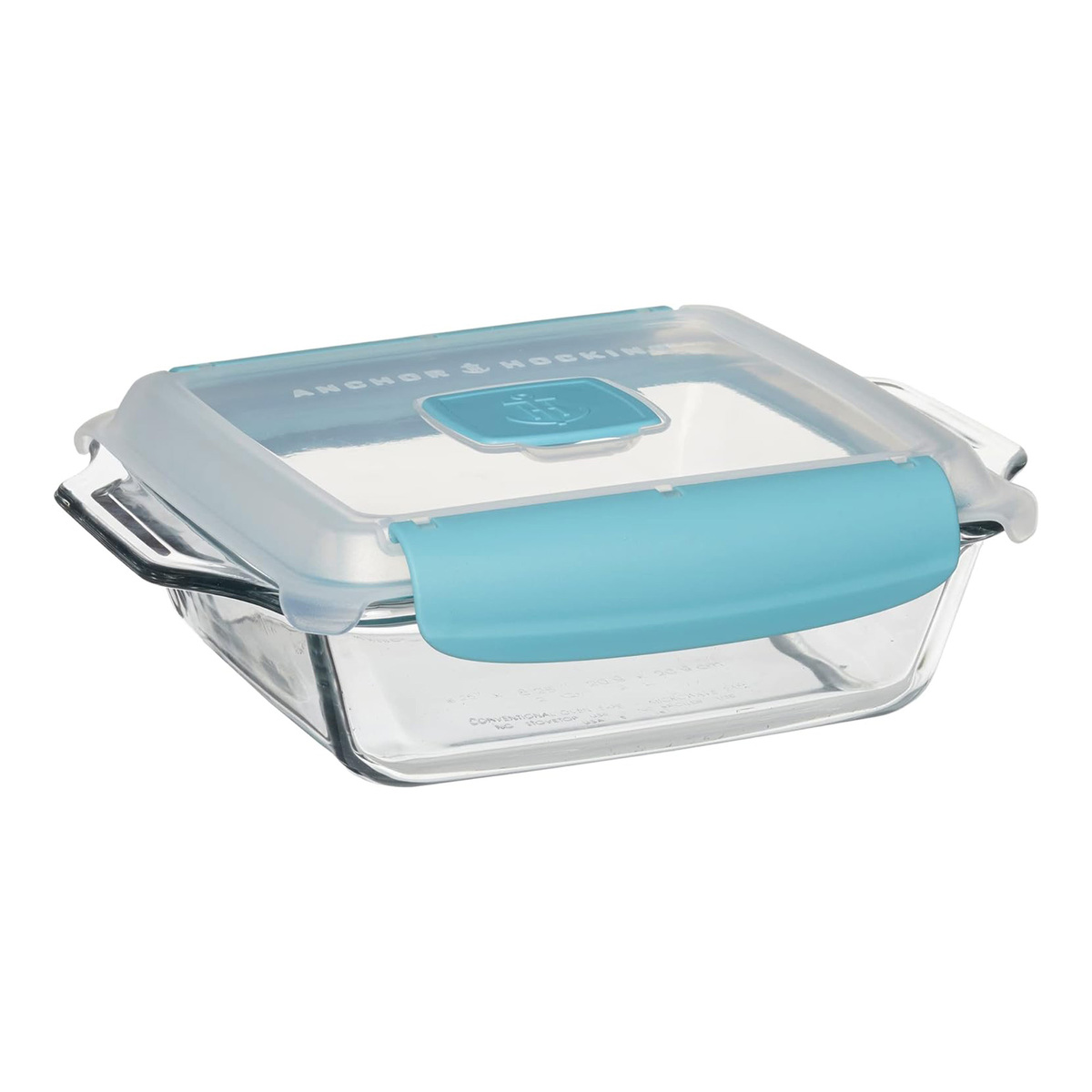 Anchor Hocking Square Glass Baking Dish with TrueLock Locking Lid, 2L, 14017