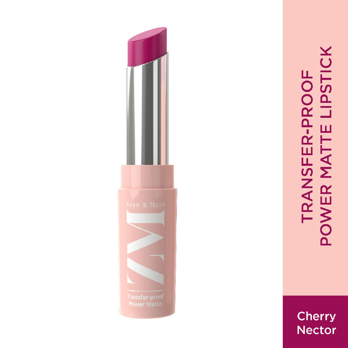 Zayn & Myza Transfer-Proof Power Intense Creamy Matte Color Bullet Lipstick, 3.2 g, Cherry Nectar