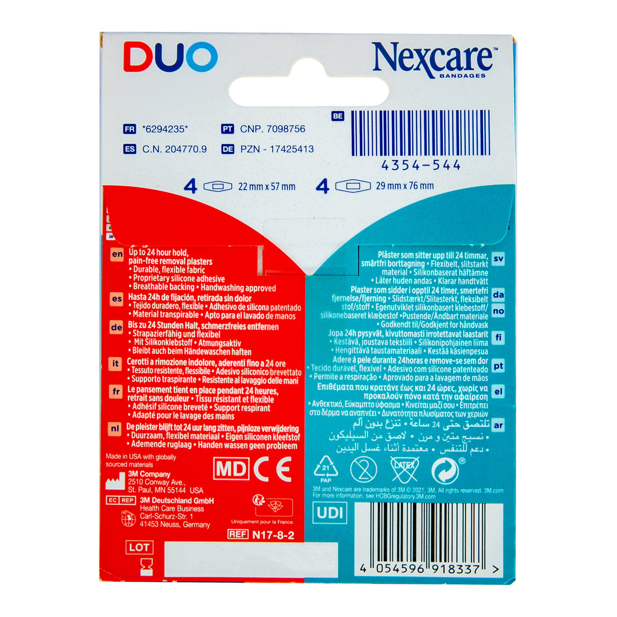 Nexcare 3M Duo Bandage Assorted 8 pcs