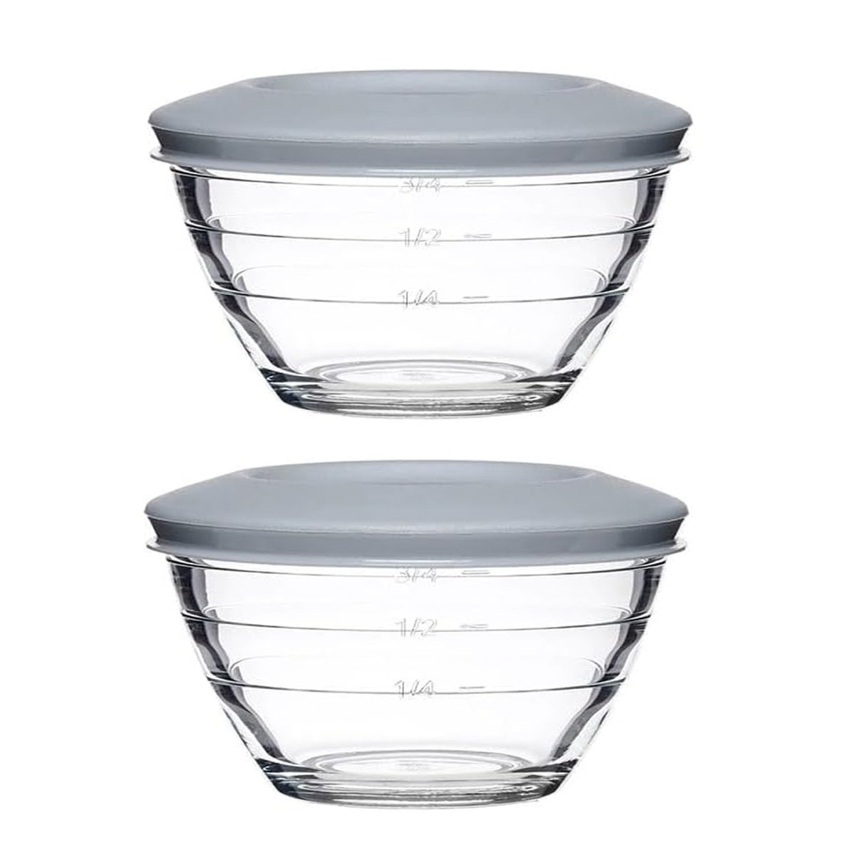 Anchor Hocking Glass Bowl Set 2Pcs with Lid, 236 ml, 14253