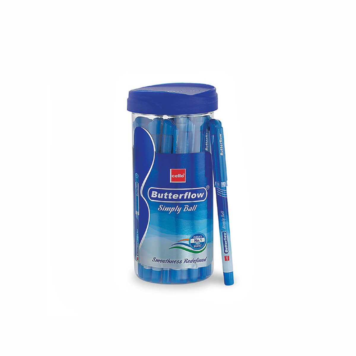 Cello Butter Flow Simply Ballpen 0.7mm 25 Pcs Blue