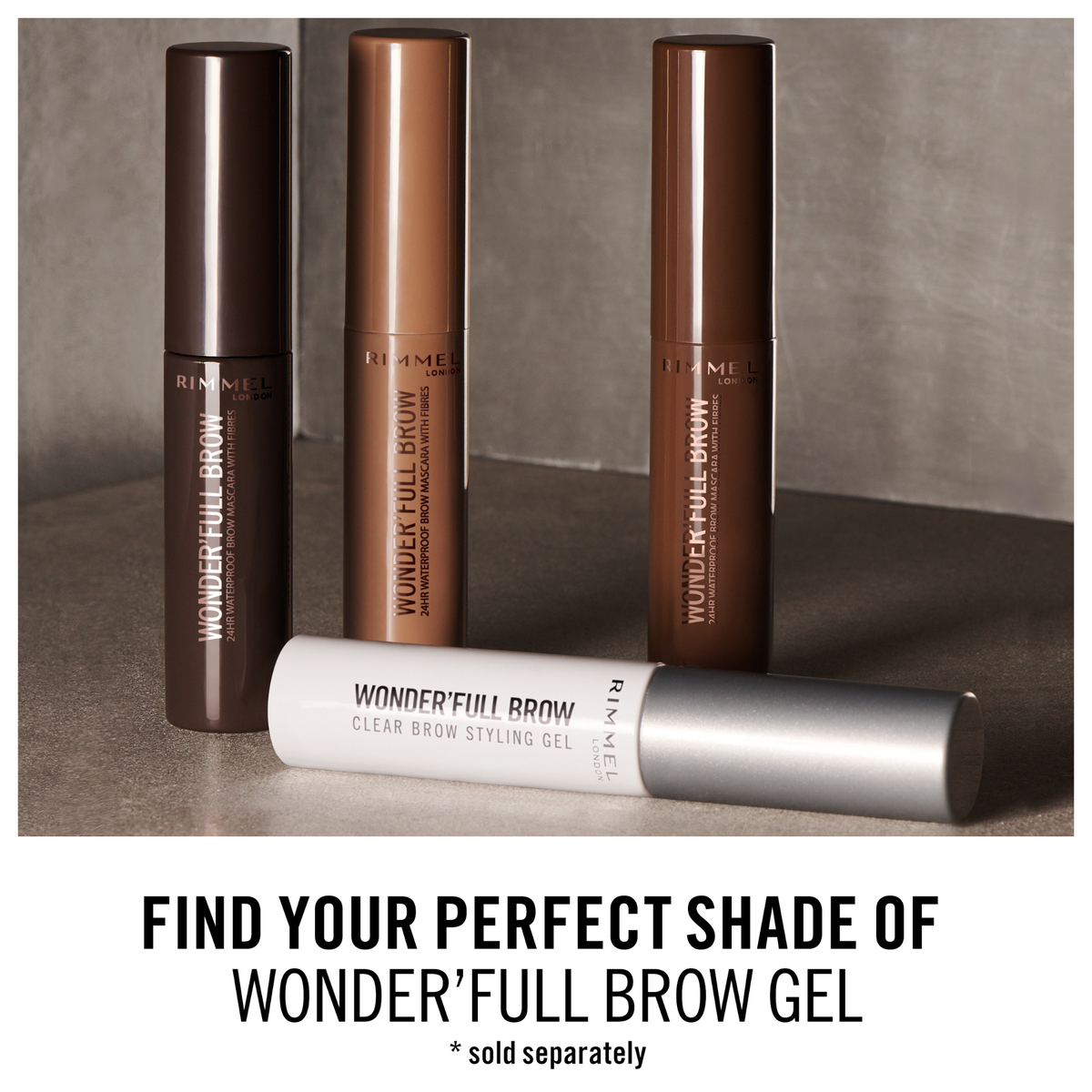 Rimmel London Wonder'Full Brow Gel, 004 Clear, 4.5 ml