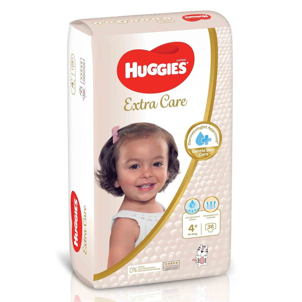 Huggies Extra Care Size 4+ 10 -16 kg Value Pack 38 pcs