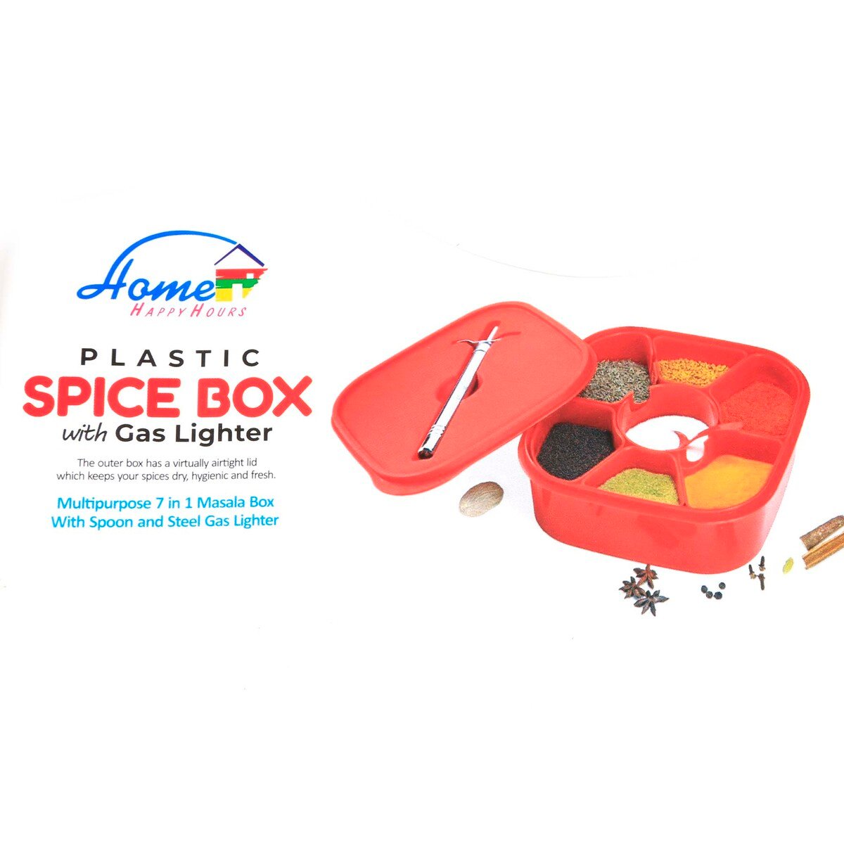 Home Plastic Spice Box + Lighter India