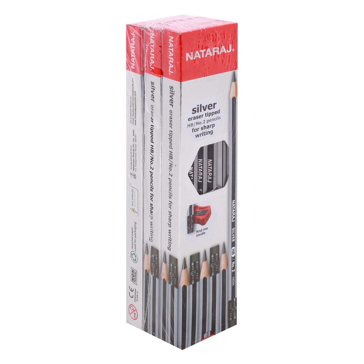 Nataraj Rubber Tip Pencil, 3 x 12pcs