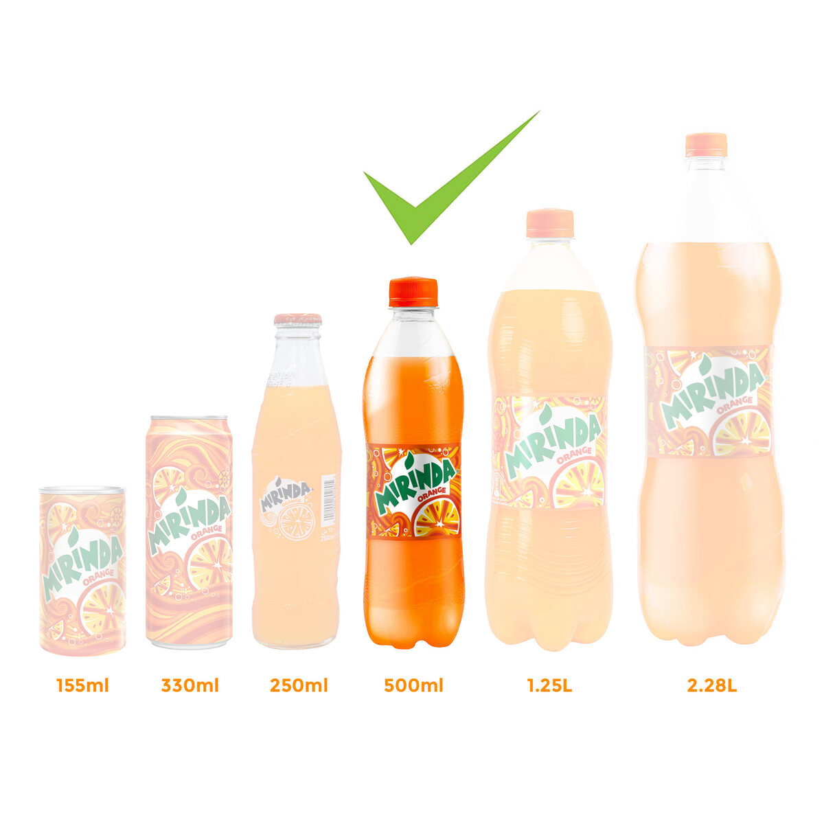 Mirinda Orange Carbonated Soft Drink Plastic Bottle 500 ml