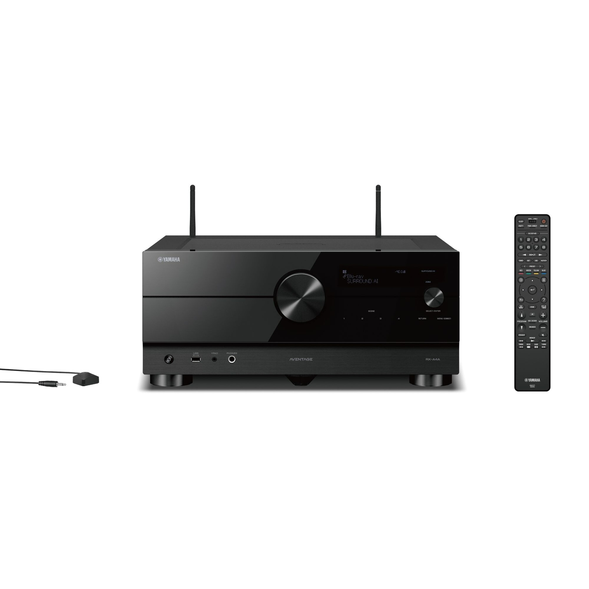 Yamaha Aventage 7.2-Channel AV Receiver with 8K HDMI and MusicCast, 110W, Black, RX-A4ABL