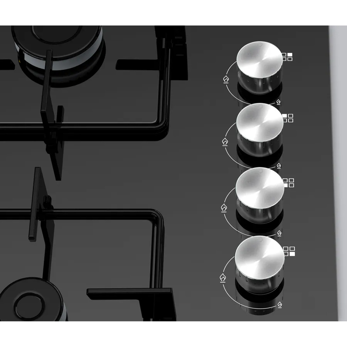 Siemens iQ100 4 Burner Gas Hob, 60 cm, Black, EO6C6PO12M