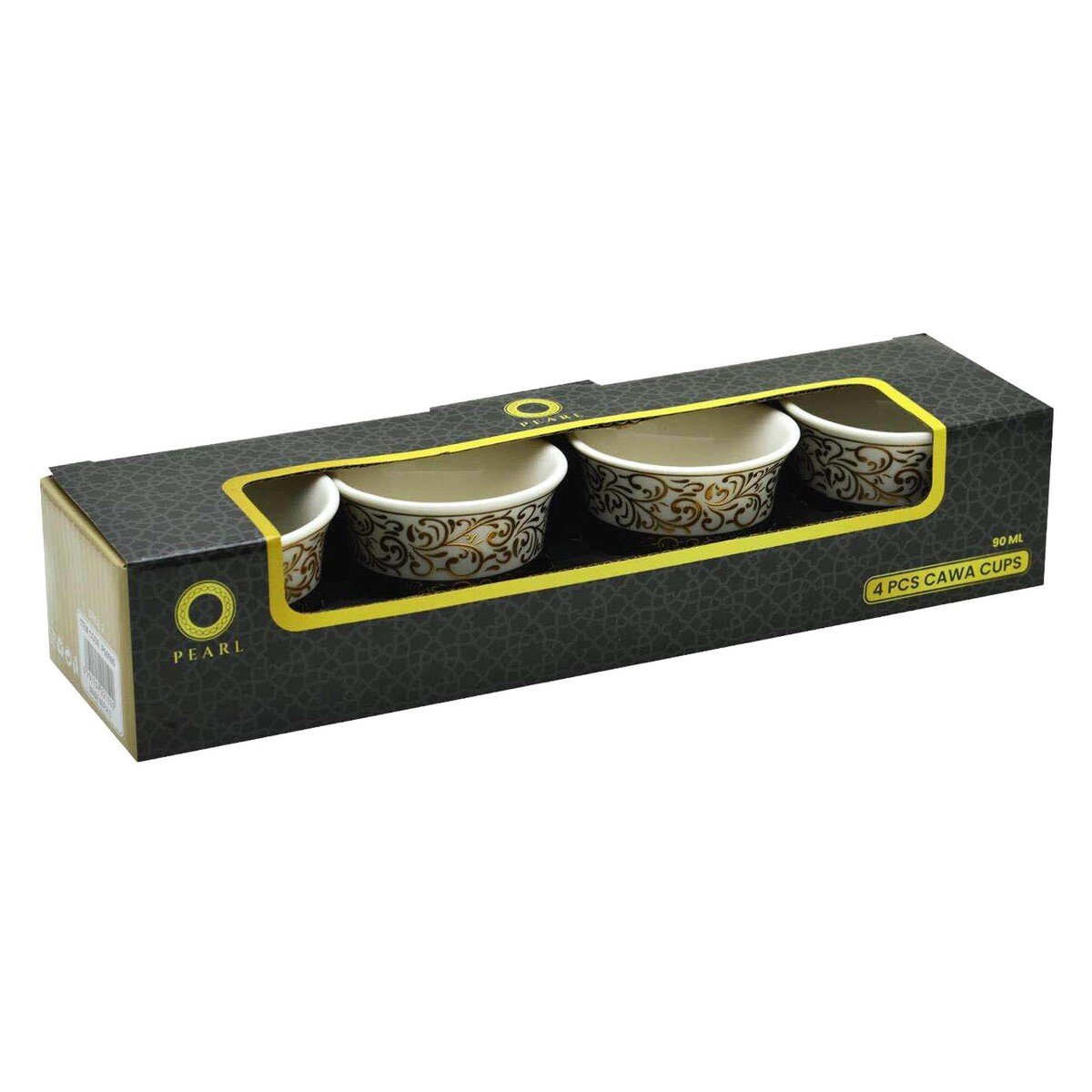 Pearl Ceramic Cawa Cup, 90ml, 4 Pcs, Set-P00005