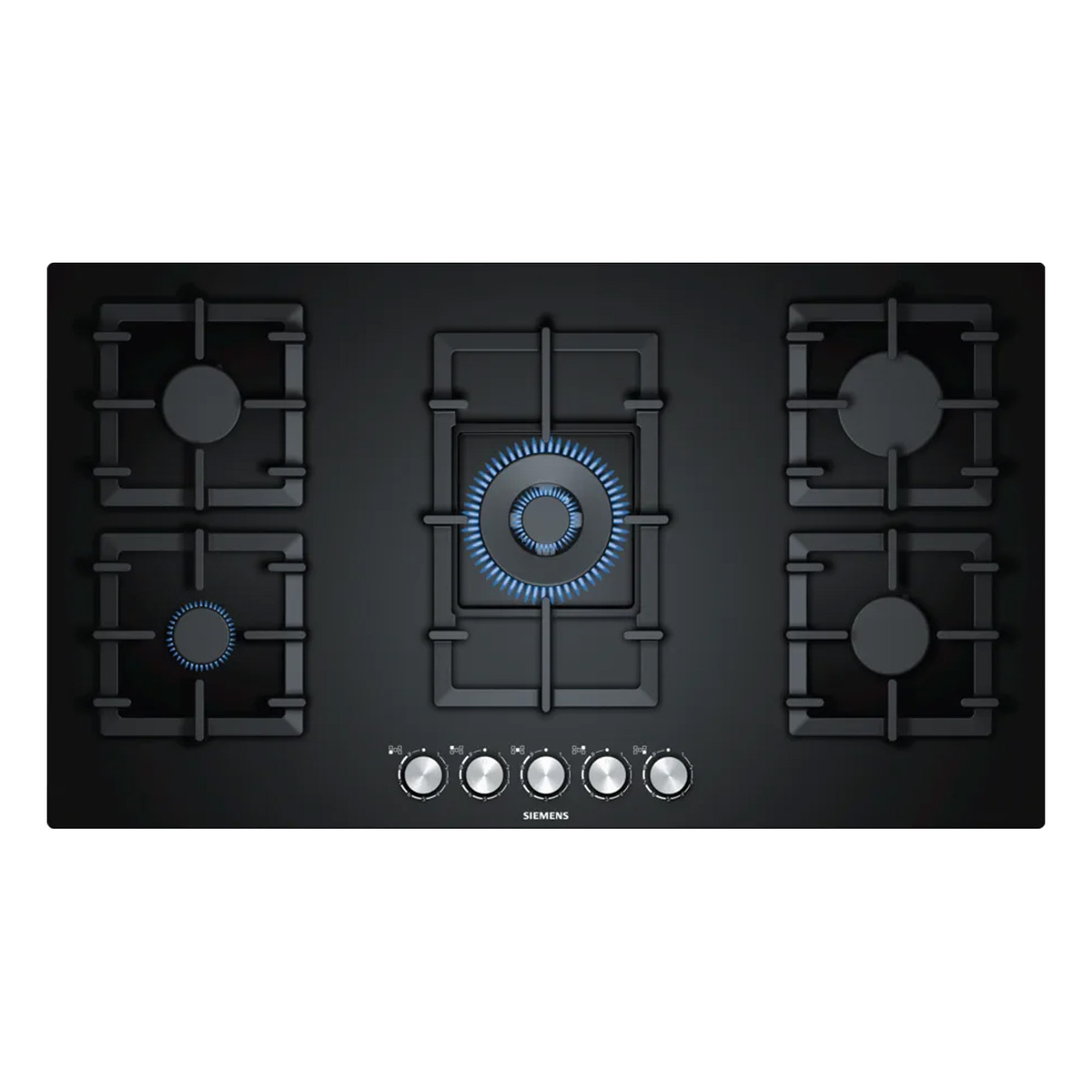 Siemens iQ500 5 Burner Gas Hob, 90 cm, Black, EP9B6QO90M