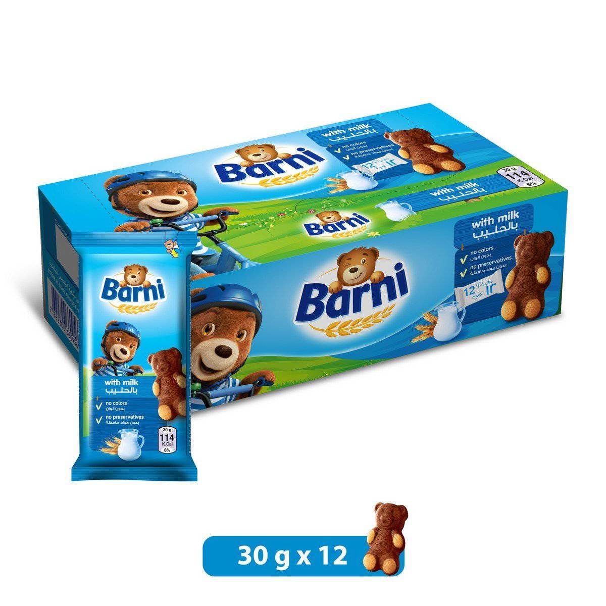 Barni Sponge Soft Cake With Milk 12 x 30 g