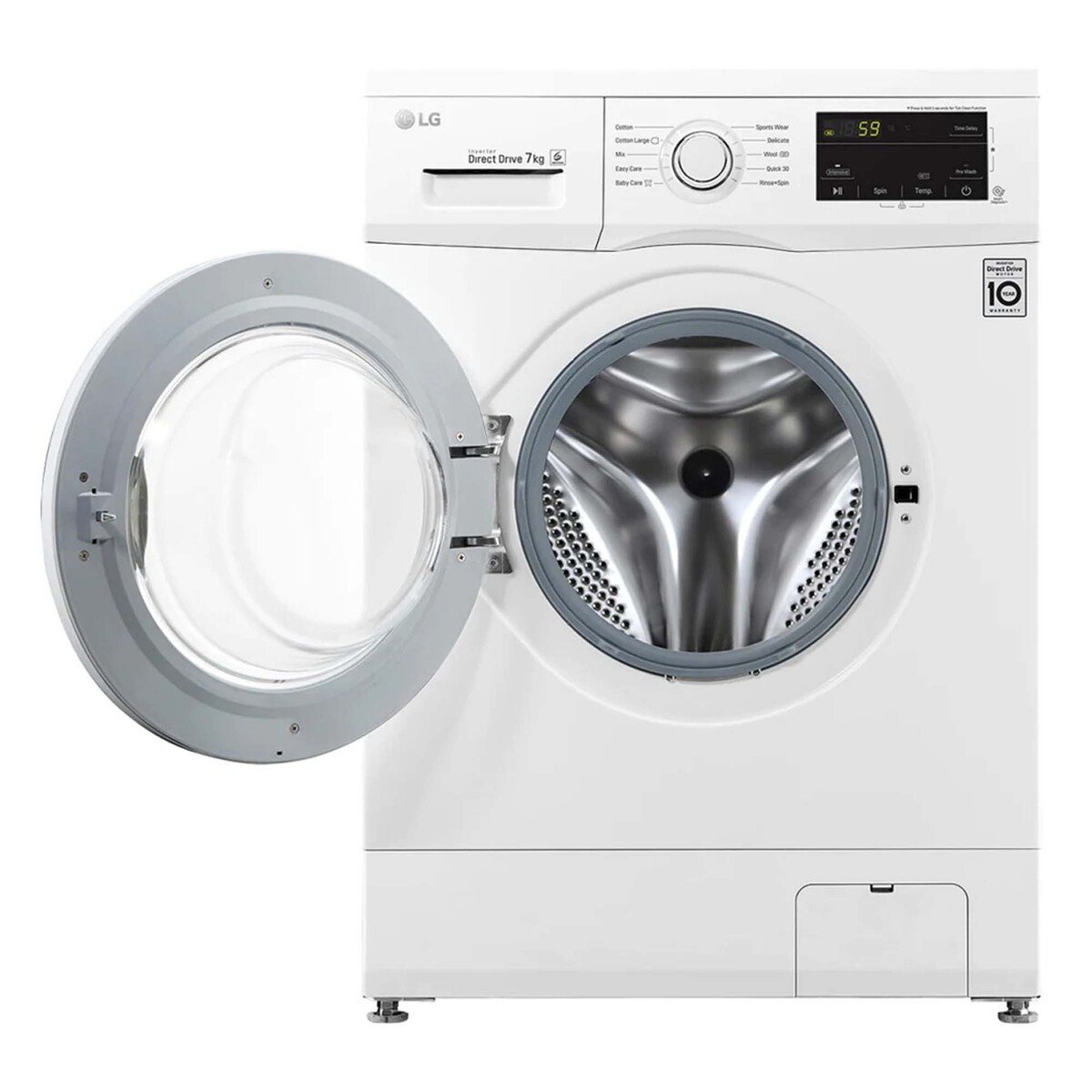 LG 7 Kg Front Load Washing Machine, White, FH2J3QDNL02