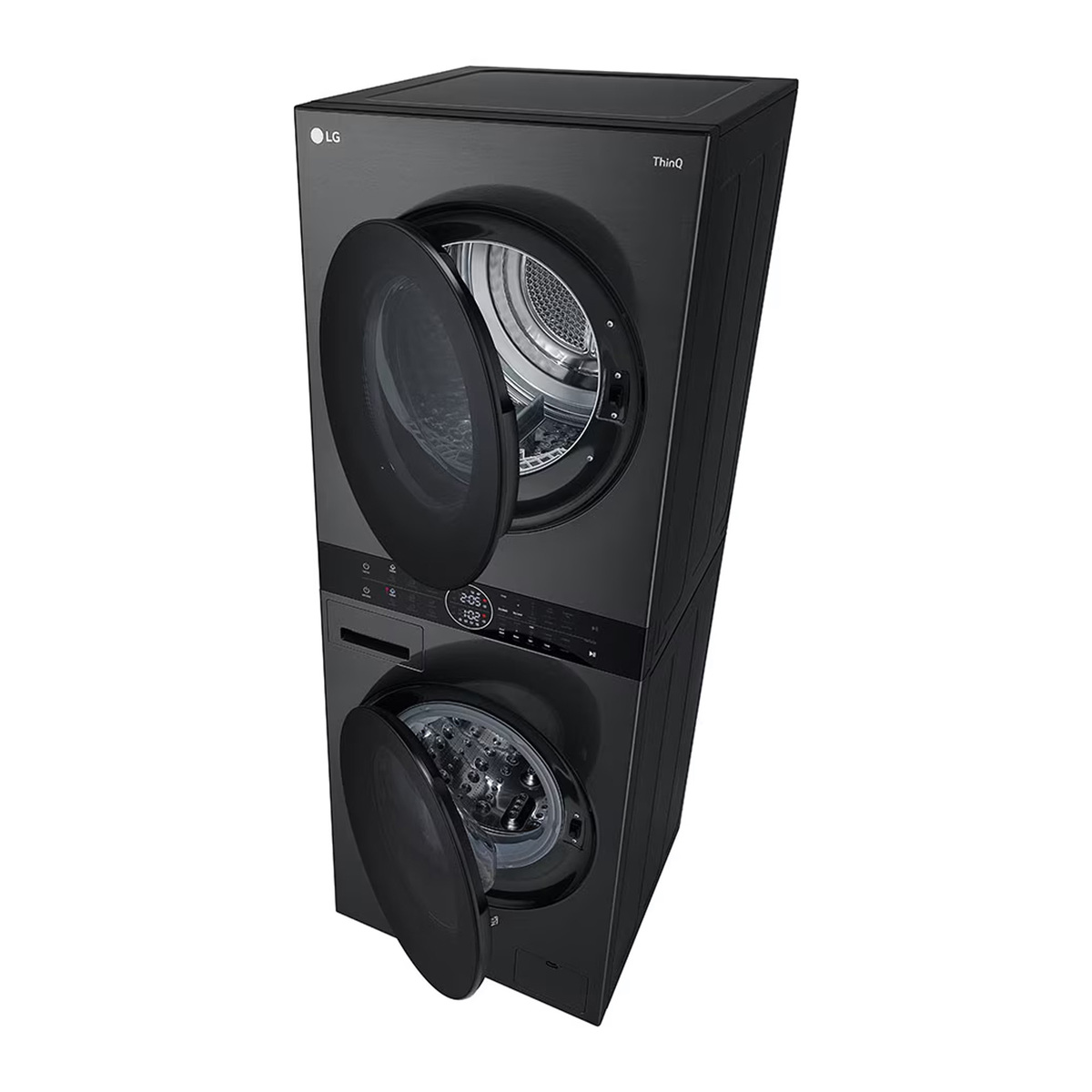 LG Wash tower washer & dryer, 12/10 kg, 1400 RPM, Black Steel, W4W8BVPKZHM