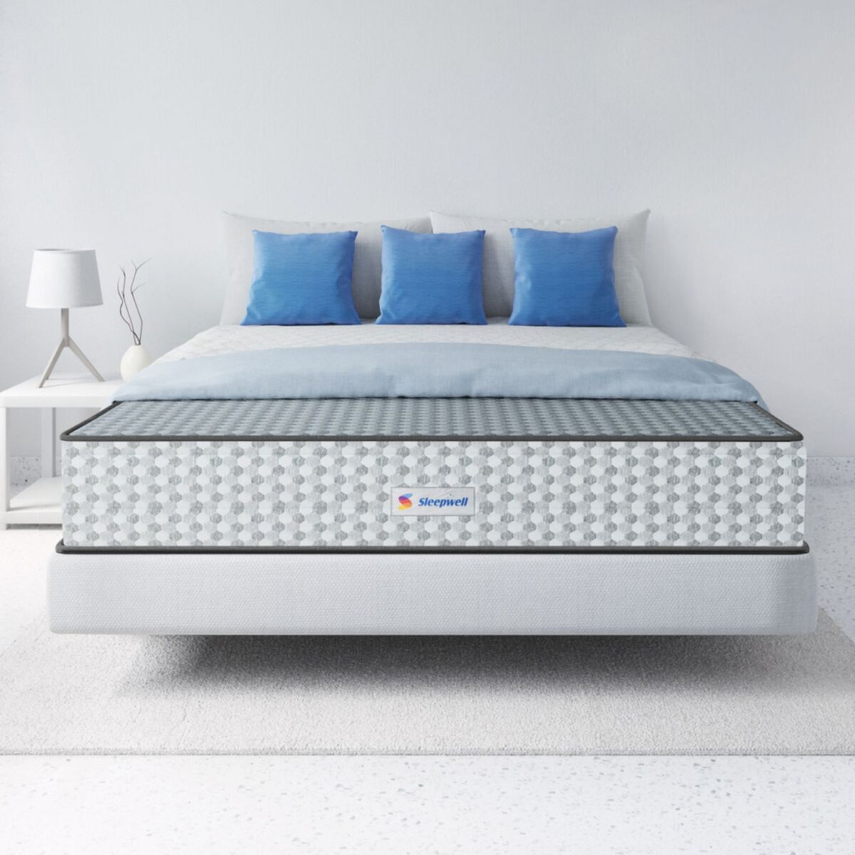 Sleepwell Dual Pro Profiled Foam , 100 Night Trial , Reversible , Gentle And Firm Triple Layered Anti Sag Foam Mattress , King Bed Size (200L x 180W x 20H cm)