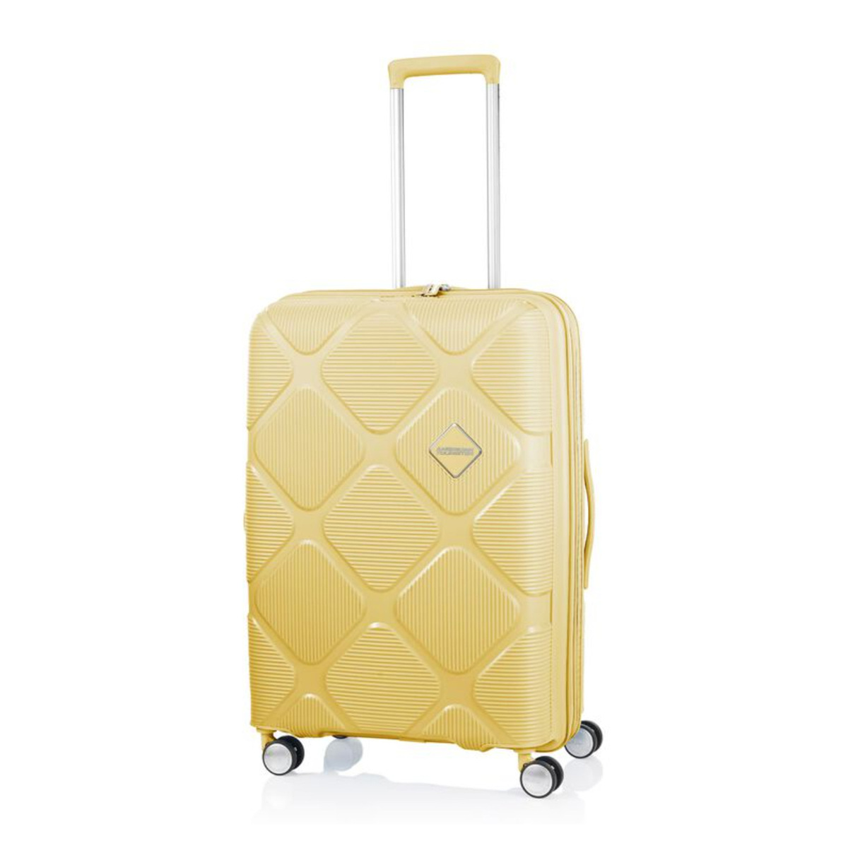 American Tourister Instagon Spinner Hard Trolley with Expander and TSA Combination Lock, 69 cm, Pastel Yellow