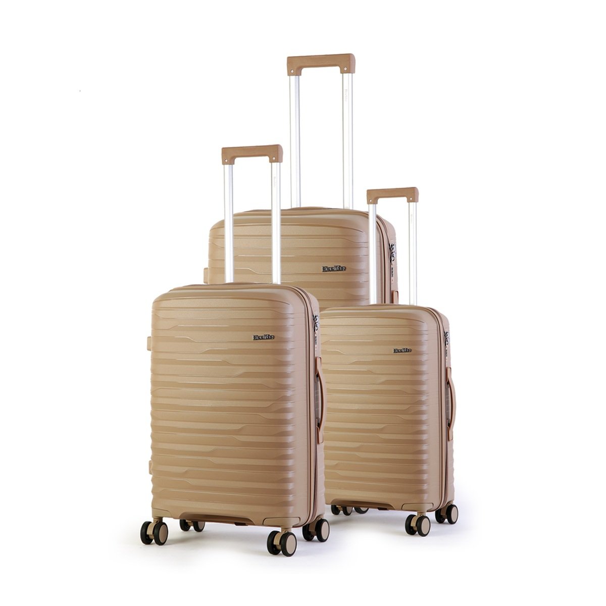 Beelite 4 Wheel Hard Trolley, 3 pcs, Assorted, P1045