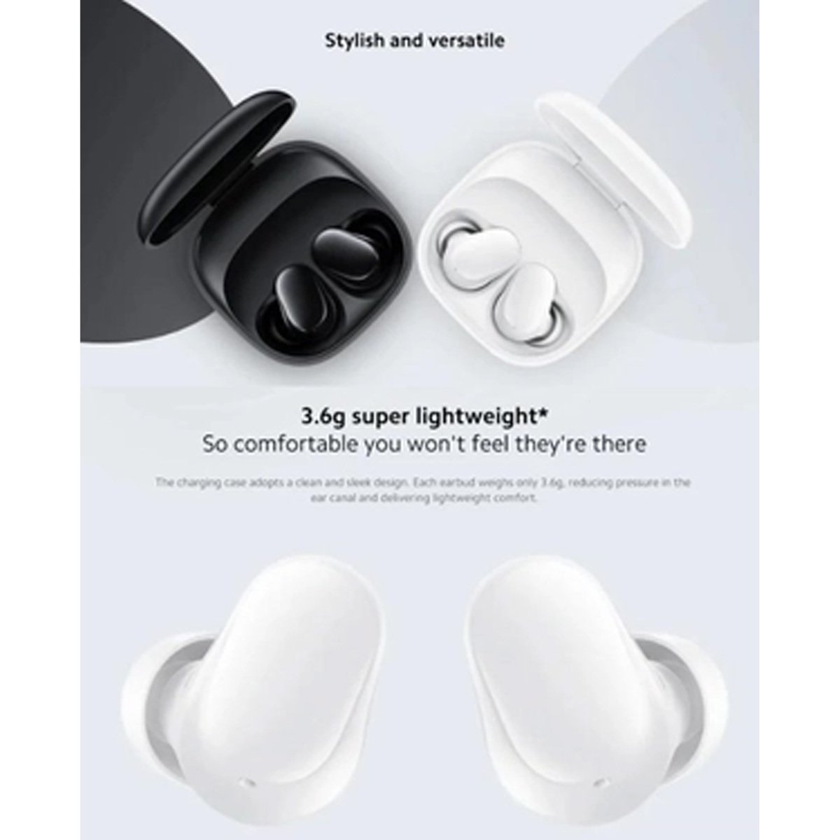 Mi Buds 6 Play True Wireless Earbuds, White, BHR8773GL