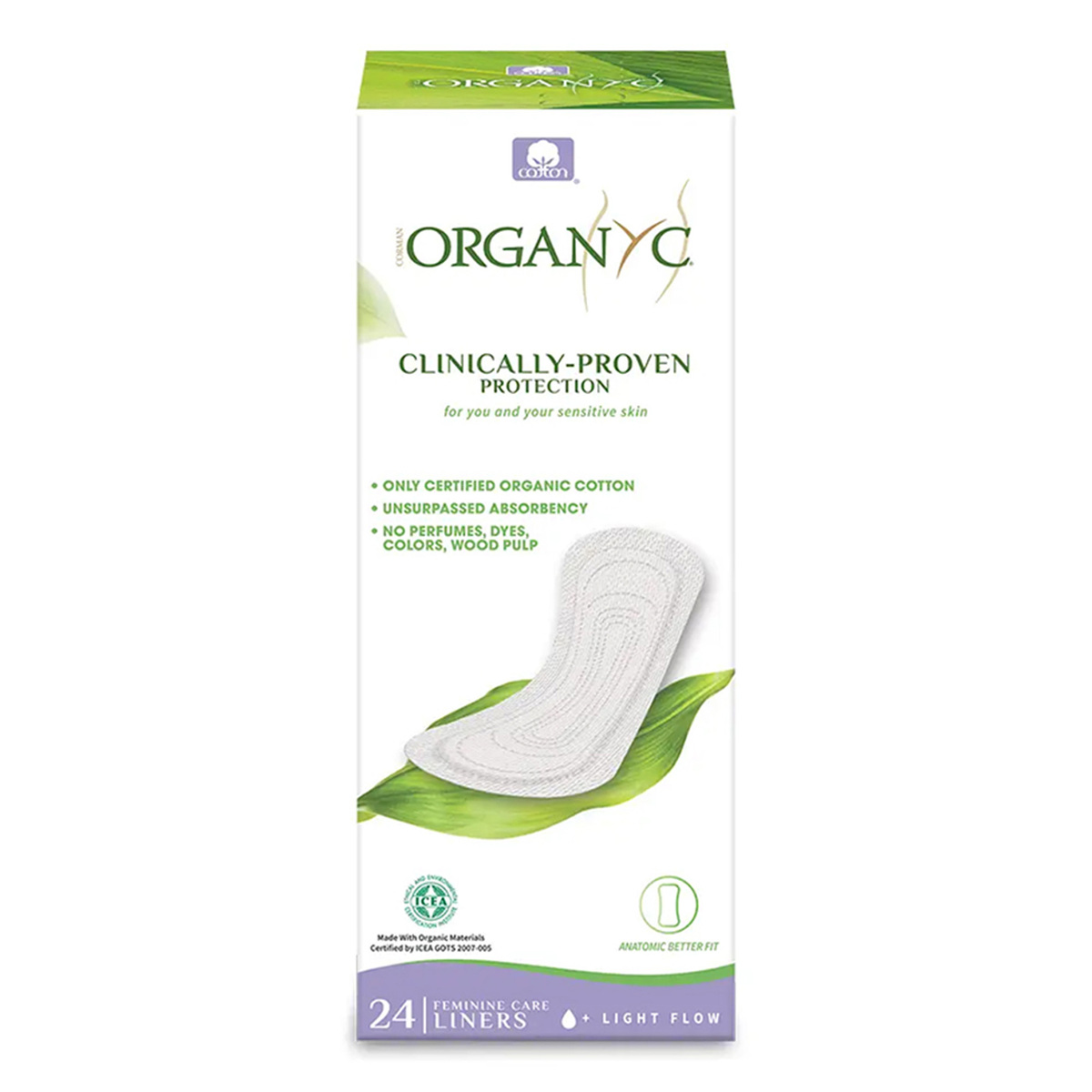 Organyc Light Flow Panty Liners 24 pcs