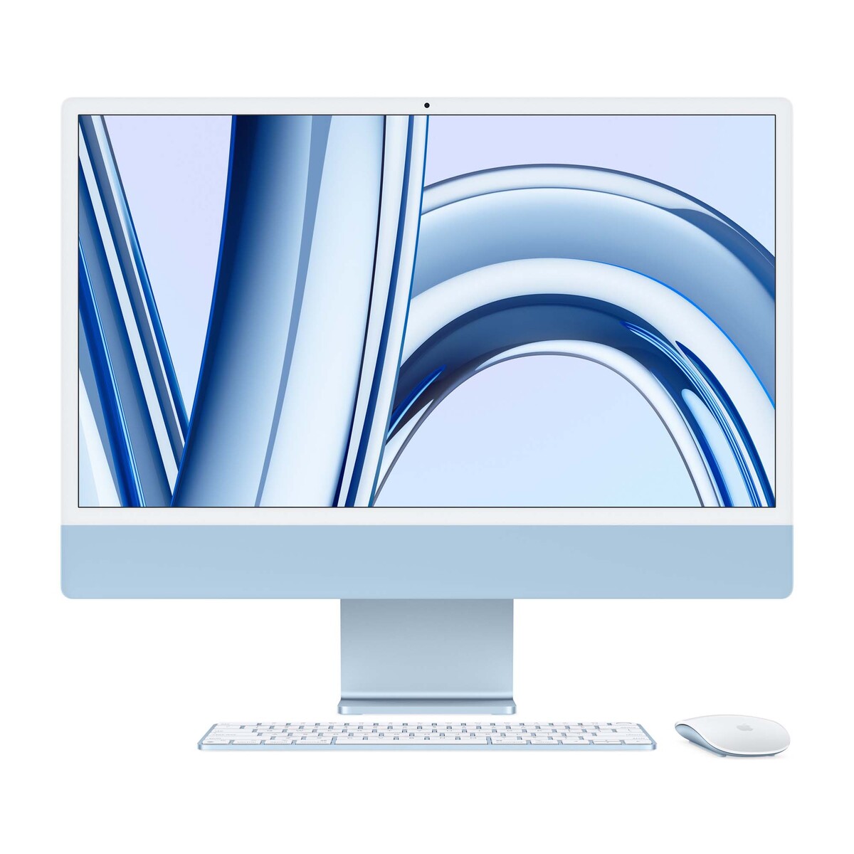 Apple iMac with Retina 4.5K Display, 24 inches, M3 Chip with 8‑core CPU and 8‑core GPU, 8 GB RAM, 256 GB SSD, Blue, MQRC3AB/A