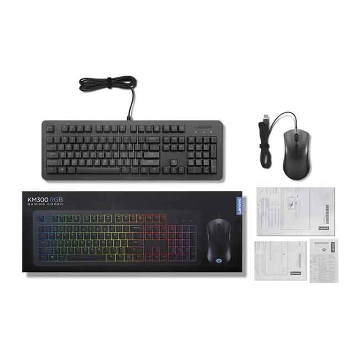 Lenovo Legion KM300 RGB Gaming Keyboard & Mouse Combo, Black, GX30Z21582