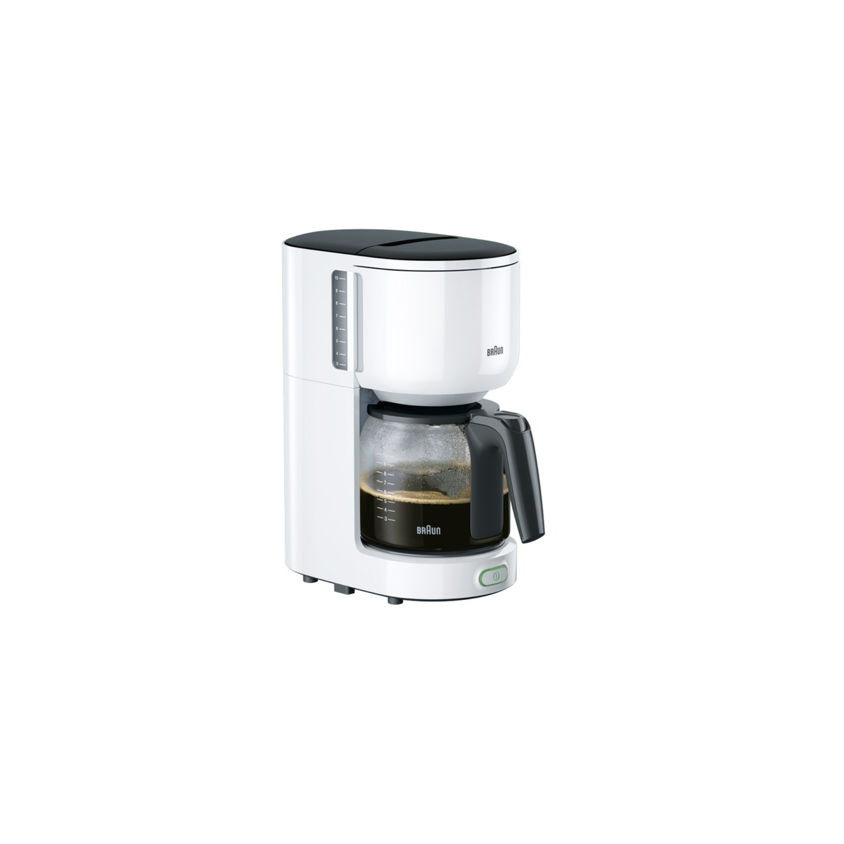 Braun Coffee Maker, 1000W, White, KF3100