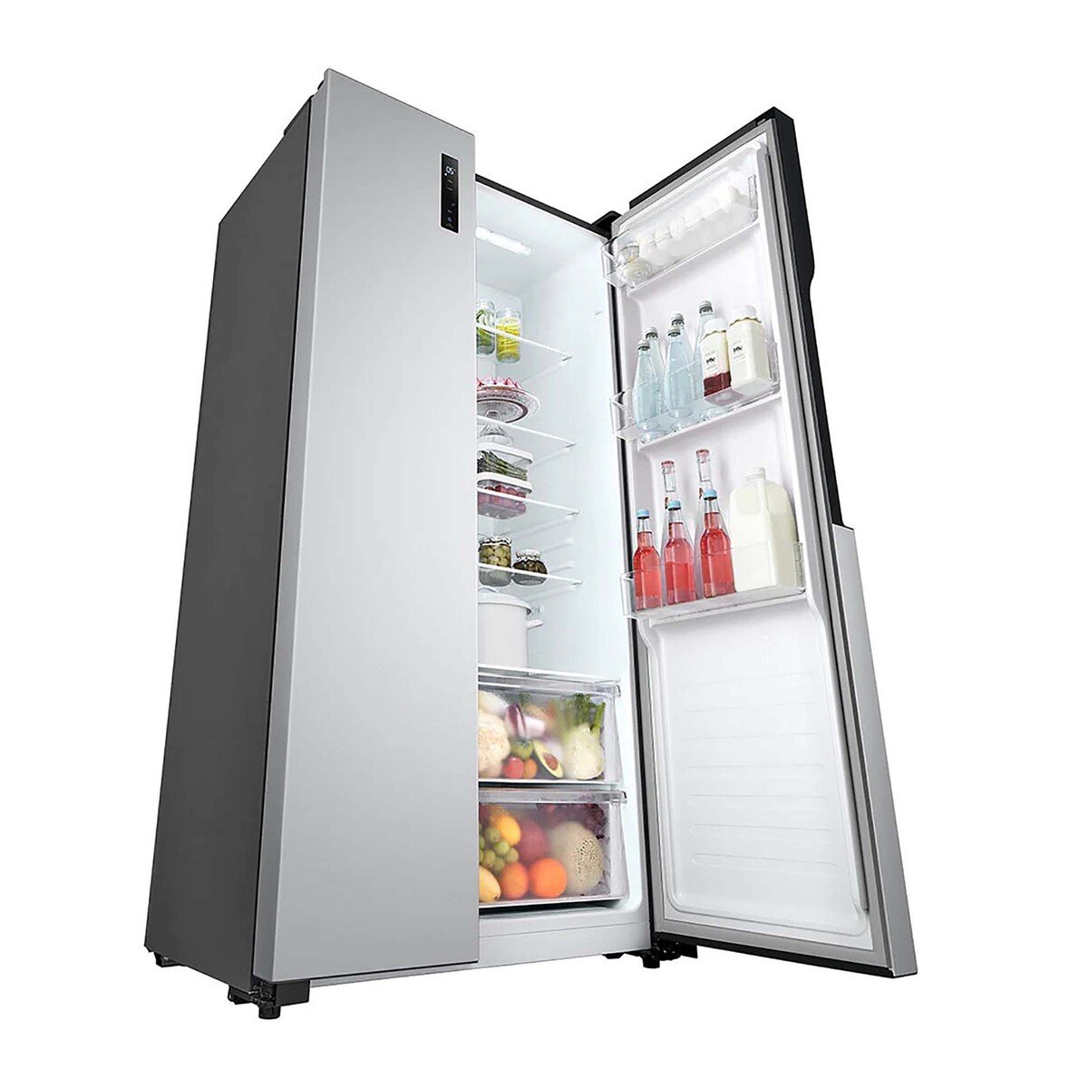 LG 509 L Side by Side Refrigerator, Silver, GRFB587PQAM