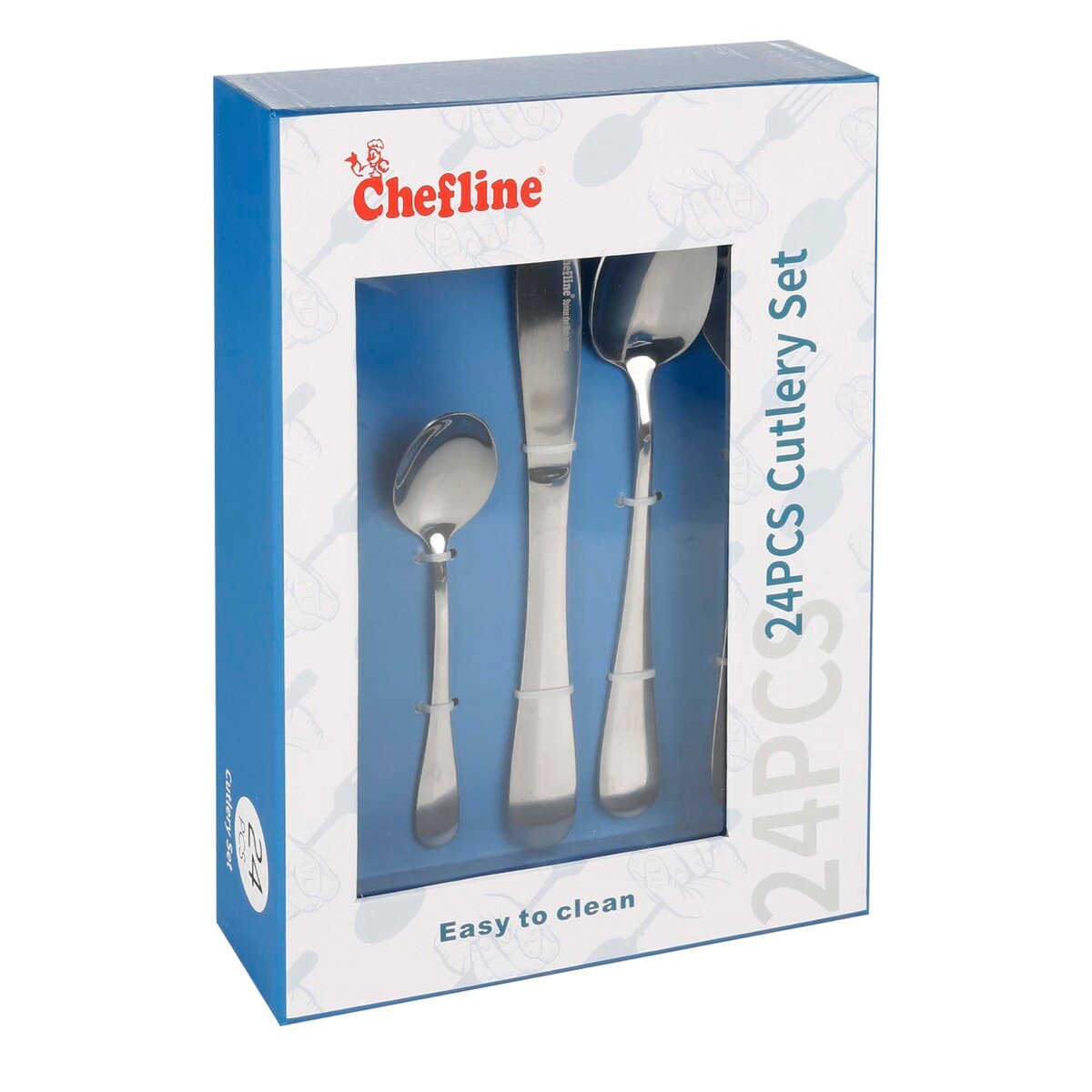 Chefline Stainless Steel Cutlery Set, 24 pcs, FT-G019