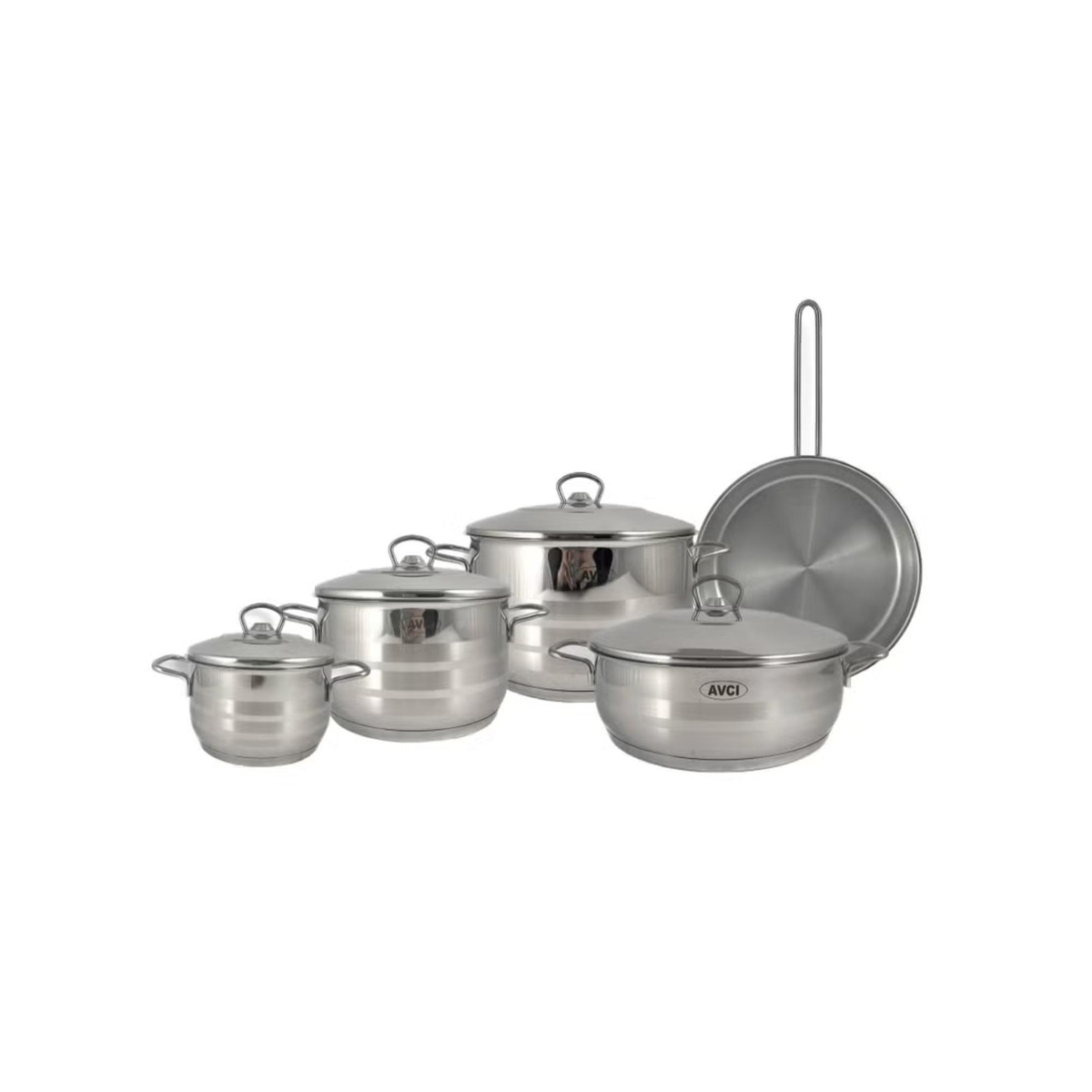 AVCI Astra Stainless Steel 9pc Cookware Set, C-HM-100A