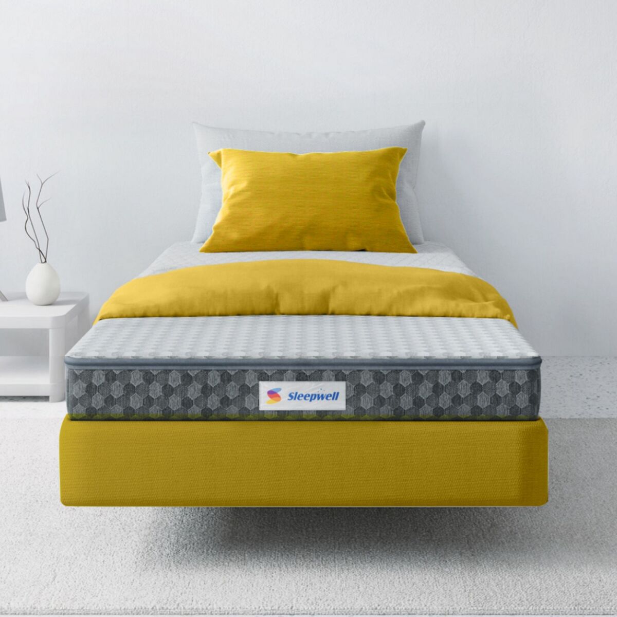 Sleepwell StarGold , 10 Night Trial , Profiled Resitec Foam , Medium Firm , Anti Sag Tech Mattress , Twin Bed Size (200L x 120W x 20H cm)