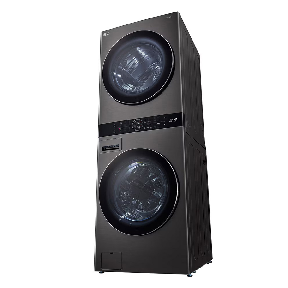 LG 27" Wash Tower, 19/16 kg, 1100 RPM, Black Steel, W1S1CVK2EHM