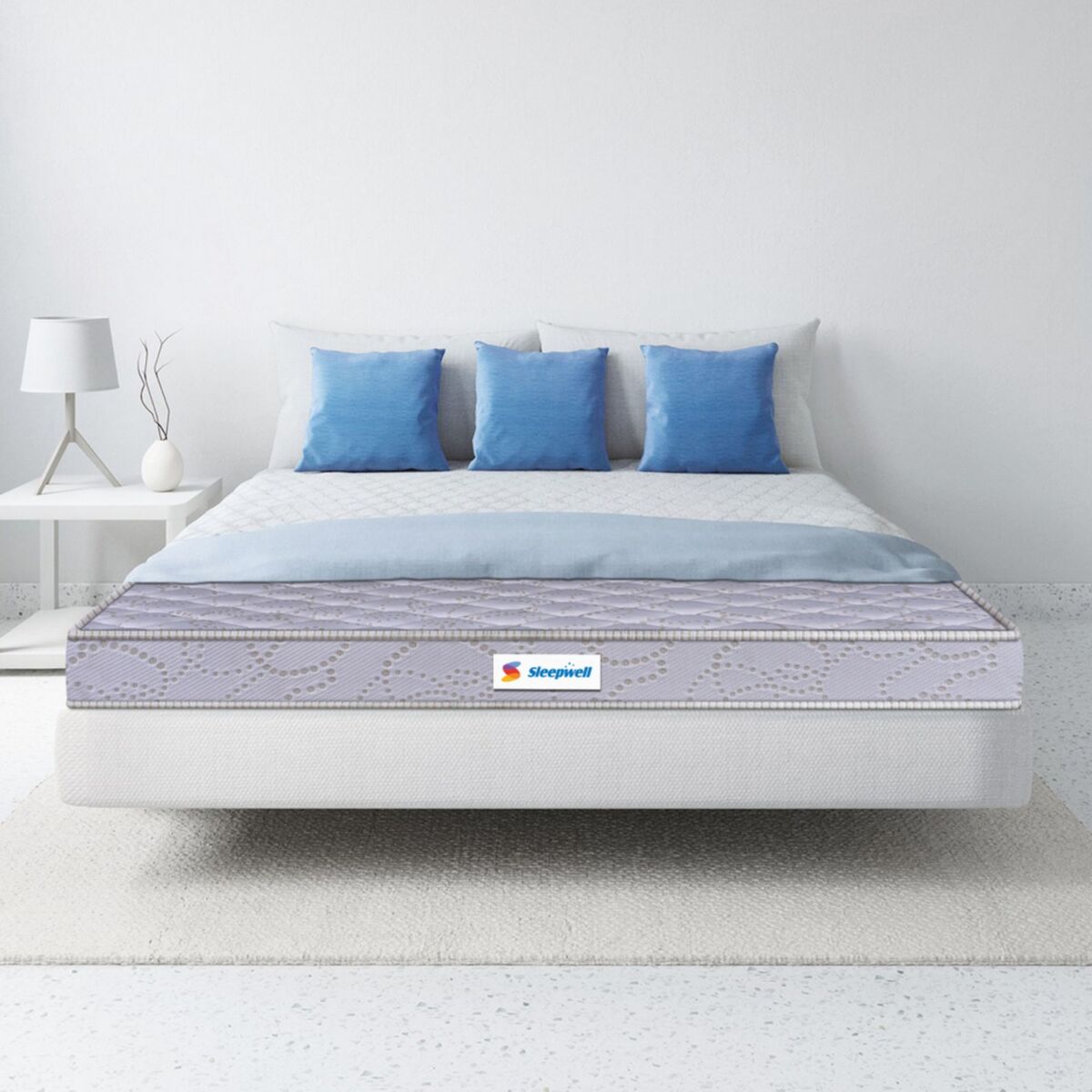 Sleepwell Utsav 2.0 , Resitec Foam , Twin Bed Size , Medium Firm , Neem Fresche Technology , Anti Sag Mattress (200L x 120W x 15H cm)