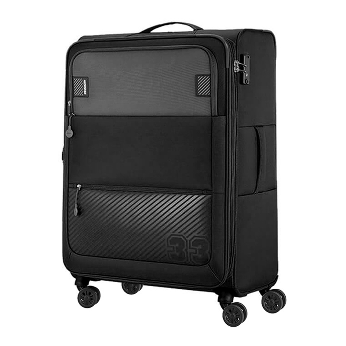 American Tourister Majores Soft Trolley  with TSA Combination Lock, 83  cm, Black