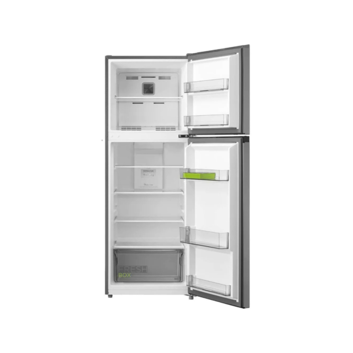 Midea Double Door Refrigerator, 236L, Dark Silver, MDRT346MTE50D