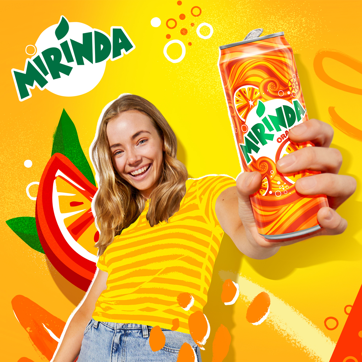 Mirinda Orange Carbonated Soft Drink Plastic Bottle 500 ml