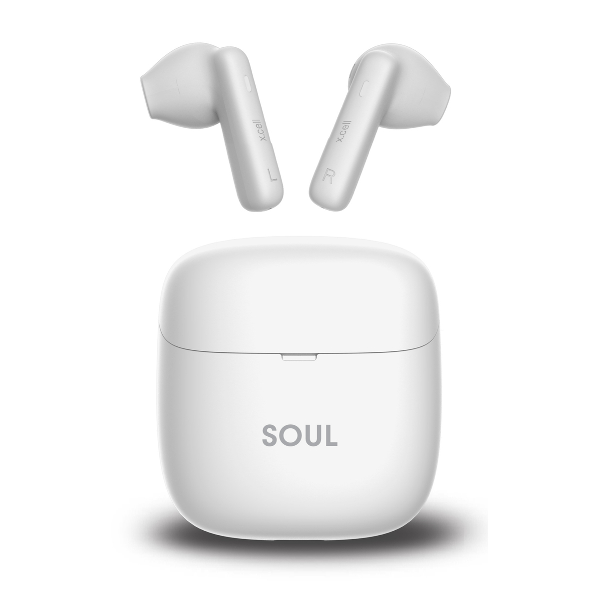 X.Cell G9 Signature 2.01" Smart Watch, White + Soul 14 Wireless Earbuds with Mic, White