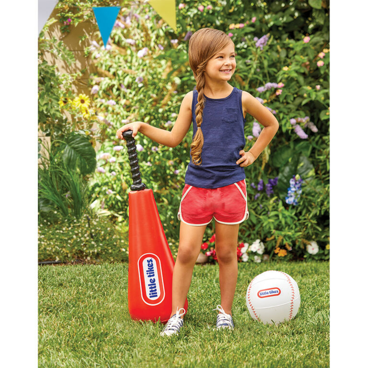 Little Tikes Totally Huge Sports T-Ball Set with Oversized Inflatable Baseball, LIT-659904