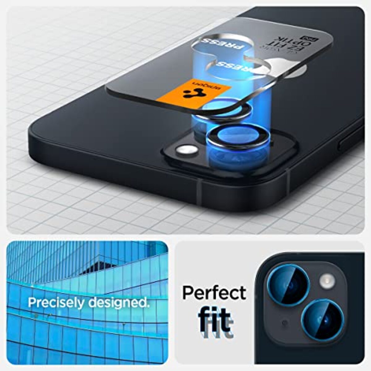 Spigen OPTIK.TR EZ FIT CAMERA PROTECTOR 2-PACK IPHONE 14 / 14