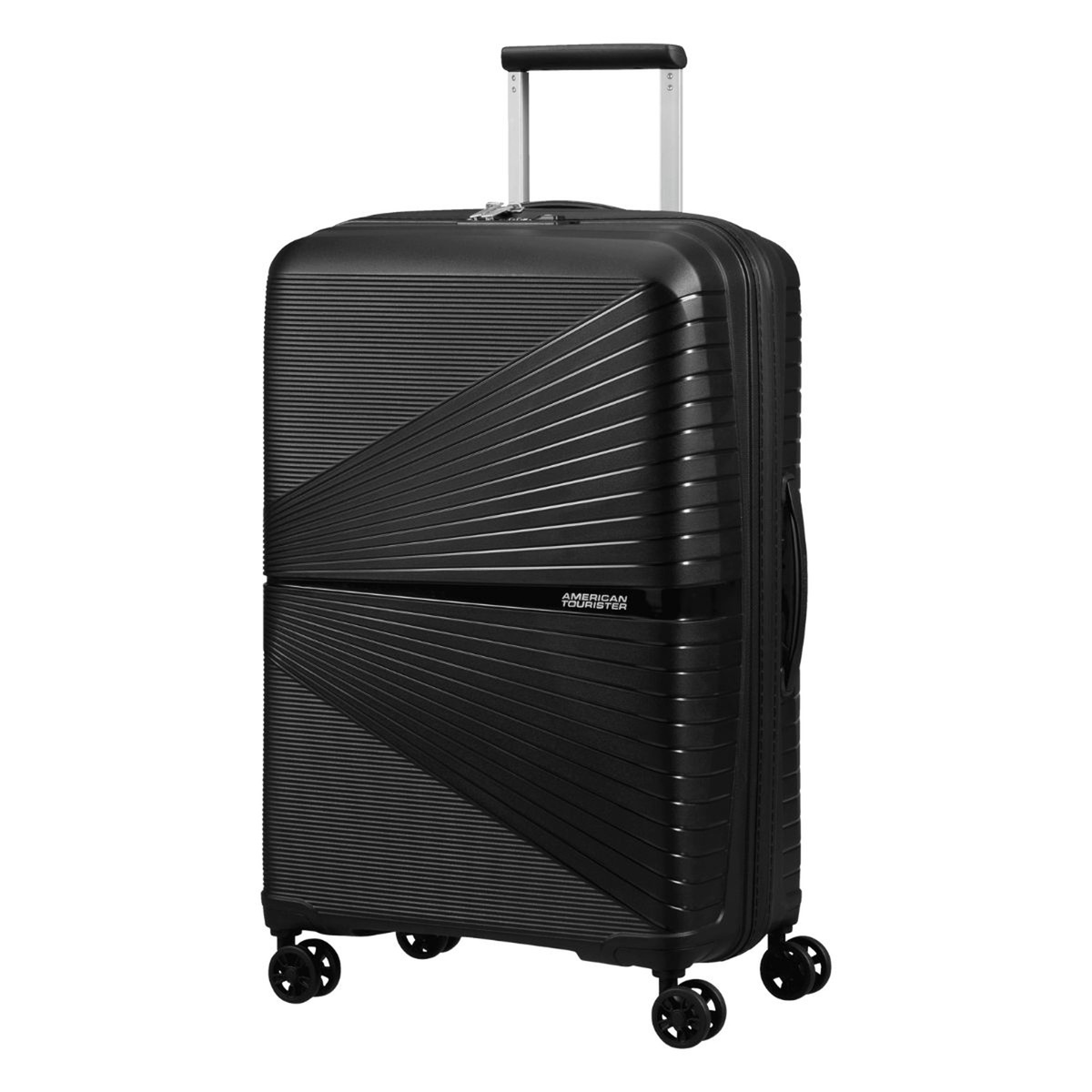 American Tourister Airconic Spinner Hard Trolley with TSA Combination Lock, 67 cm, Onyx Black