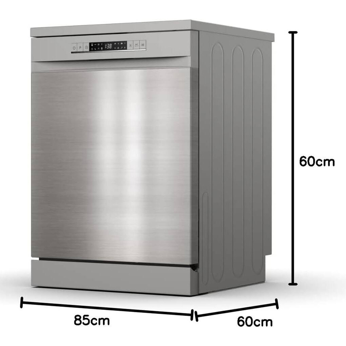 Hisense Freestanding Dishwasher, 60 cm, Grey, HS622E90X